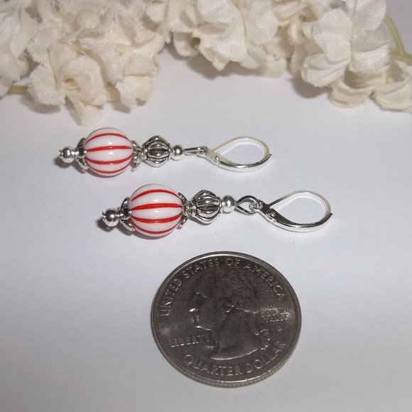Red & White Earrings Set Jewelry Fashion NWT 6560 - Picture 6 of 10